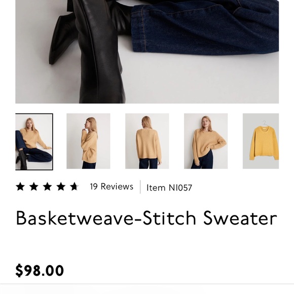 Madewell basket weave sweater - Picture 4 of 5